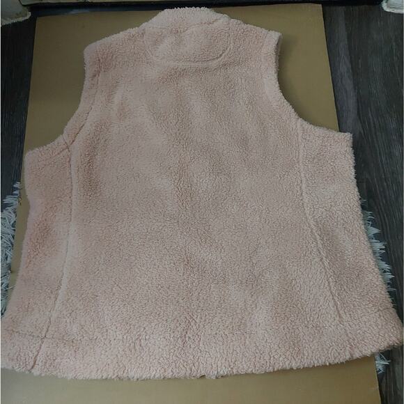 Calvin Klein Pink Faux Fur Zip Vest 1X Plus Size Angelcore Balletcore Mobwife - Picture 4 of 13